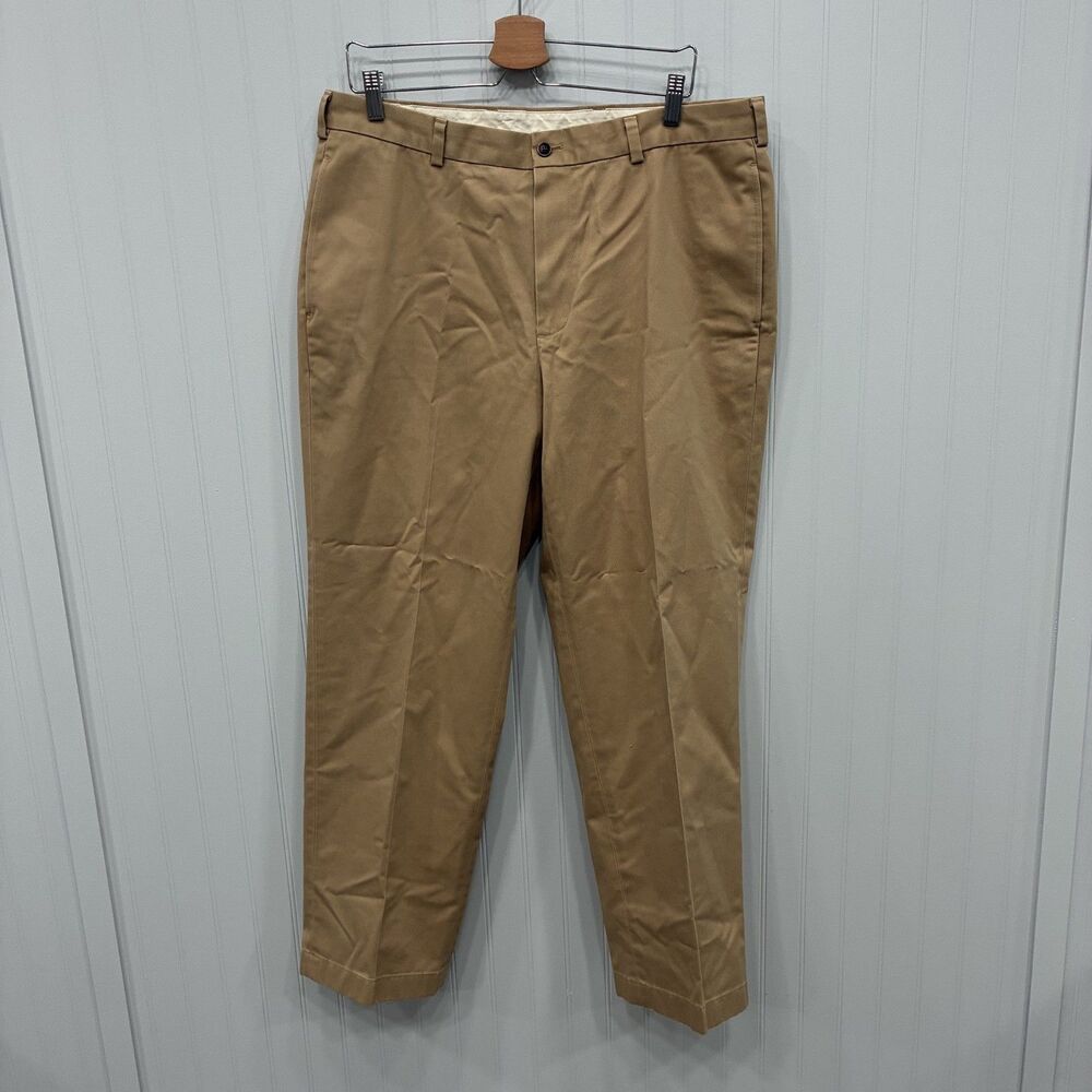 Brooks Brothers Men's W36 x L30 Tan 100% Cotton Clark Advantage Chino Pants